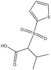 3-methyl-2-(thiophene-2-sulfonyl)butanoic acid 结构式