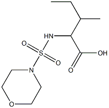 3-methyl-2-[(morpholine-4-sulfonyl)amino]pentanoic acid 结构式