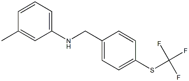 3-methyl-N-({4-[(trifluoromethyl)sulfanyl]phenyl}methyl)aniline 结构式