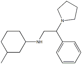 3-methyl-N-[2-phenyl-2-(pyrrolidin-1-yl)ethyl]cyclohexan-1-amine 结构式