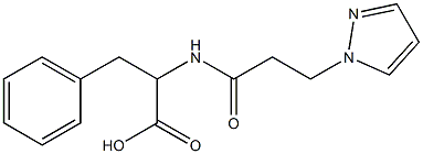 3-phenyl-2-[3-(1H-pyrazol-1-yl)propanamido]propanoic acid 结构式