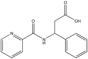 3-phenyl-3-[(pyridin-2-ylcarbonyl)amino]propanoic acid 结构式