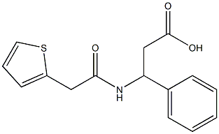 3-phenyl-3-[(thien-2-ylacetyl)amino]propanoic acid 结构式