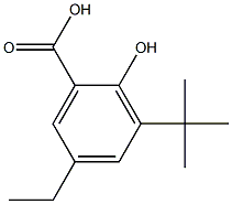 3-tert-butyl-5-ethyl-2-hydroxybenzoic acid 结构式