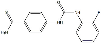 4-({[(2-fluorophenyl)amino]carbonyl}amino)benzenecarbothioamide 结构式