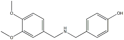 4-({[(3,4-dimethoxyphenyl)methyl]amino}methyl)phenol 结构式