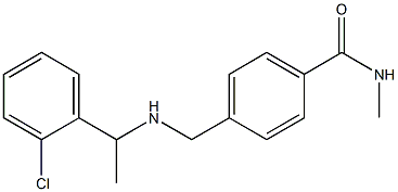 4-({[1-(2-chlorophenyl)ethyl]amino}methyl)-N-methylbenzamide 结构式