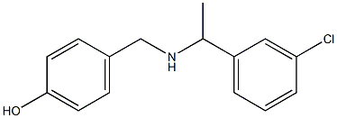 4-({[1-(3-chlorophenyl)ethyl]amino}methyl)phenol 结构式