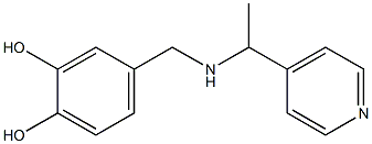 4-({[1-(pyridin-4-yl)ethyl]amino}methyl)benzene-1,2-diol 结构式