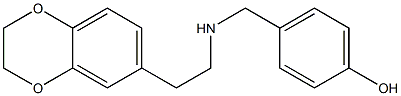 4-({[2-(2,3-dihydro-1,4-benzodioxin-6-yl)ethyl]amino}methyl)phenol 结构式