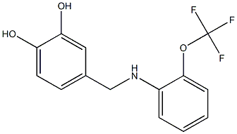 4-({[2-(trifluoromethoxy)phenyl]amino}methyl)benzene-1,2-diol 结构式