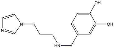 4-({[3-(1H-imidazol-1-yl)propyl]amino}methyl)benzene-1,2-diol 结构式