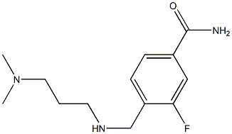 4-({[3-(dimethylamino)propyl]amino}methyl)-3-fluorobenzamide 结构式