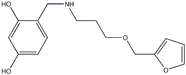 4-({[3-(furan-2-ylmethoxy)propyl]amino}methyl)benzene-1,3-diol 结构式