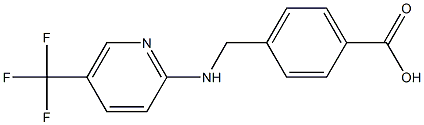 4-({[5-(trifluoromethyl)pyridin-2-yl]amino}methyl)benzoic acid 结构式