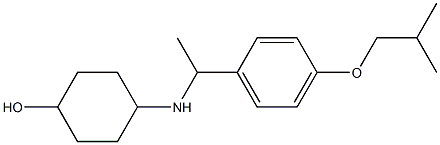 4-({1-[4-(2-methylpropoxy)phenyl]ethyl}amino)cyclohexan-1-ol 结构式