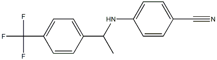 4-({1-[4-(trifluoromethyl)phenyl]ethyl}amino)benzonitrile 结构式