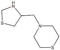 4-(1,3-thiazolidin-4-ylmethyl)thiomorpholine 结构式