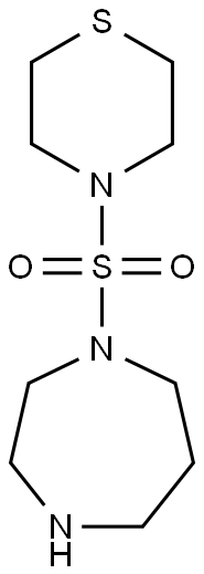 4-(1,4-diazepane-1-sulfonyl)thiomorpholine 结构式