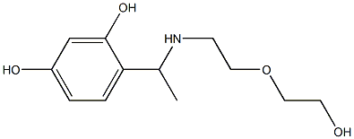 4-(1-{[2-(2-hydroxyethoxy)ethyl]amino}ethyl)benzene-1,3-diol 结构式