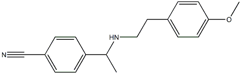 4-(1-{[2-(4-methoxyphenyl)ethyl]amino}ethyl)benzonitrile 结构式