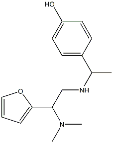 4-(1-{[2-(dimethylamino)-2-(furan-2-yl)ethyl]amino}ethyl)phenol 结构式