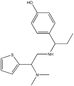 4-(1-{[2-(dimethylamino)-2-(thiophen-2-yl)ethyl]amino}propyl)phenol 结构式