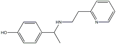 4-(1-{[2-(pyridin-2-yl)ethyl]amino}ethyl)phenol 结构式