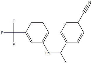 4-(1-{[3-(trifluoromethyl)phenyl]amino}ethyl)benzonitrile 结构式