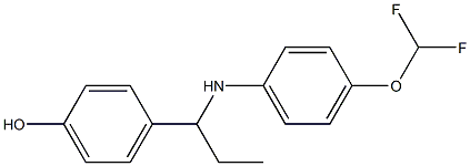 4-(1-{[4-(difluoromethoxy)phenyl]amino}propyl)phenol 结构式