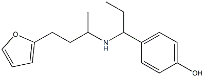 4-(1-{[4-(furan-2-yl)butan-2-yl]amino}propyl)phenol 结构式