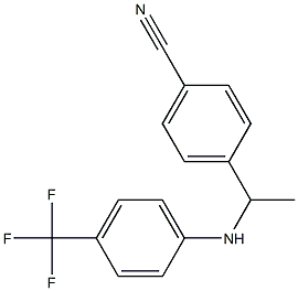 4-(1-{[4-(trifluoromethyl)phenyl]amino}ethyl)benzonitrile 结构式