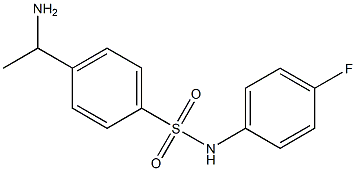 4-(1-aminoethyl)-N-(4-fluorophenyl)benzene-1-sulfonamide 结构式