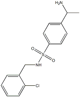 4-(1-aminoethyl)-N-[(2-chlorophenyl)methyl]benzene-1-sulfonamide 结构式