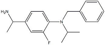 4-(1-aminoethyl)-N-benzyl-2-fluoro-N-(propan-2-yl)aniline 结构式