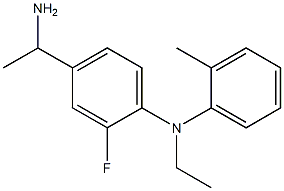 4-(1-aminoethyl)-N-ethyl-2-fluoro-N-(2-methylphenyl)aniline 结构式