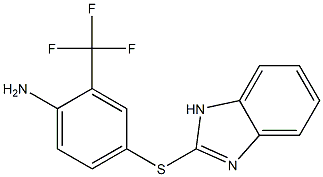 4-(1H-1,3-benzodiazol-2-ylsulfanyl)-2-(trifluoromethyl)aniline 结构式