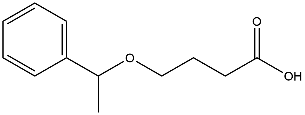 4-(1-phenylethoxy)butanoic acid 结构式