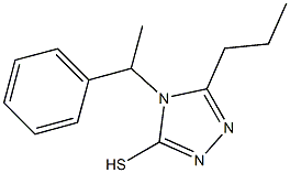 4-(1-phenylethyl)-5-propyl-4H-1,2,4-triazole-3-thiol 结构式