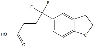 4-(2,3-dihydro-1-benzofuran-5-yl)-4,4-difluorobutanoic acid 结构式