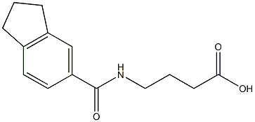 4-(2,3-dihydro-1H-inden-5-ylformamido)butanoic acid 结构式