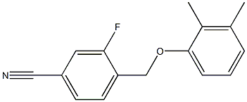4-(2,3-dimethylphenoxymethyl)-3-fluorobenzonitrile 结构式