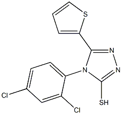 4-(2,4-dichlorophenyl)-5-(thiophen-2-yl)-4H-1,2,4-triazole-3-thiol 结构式