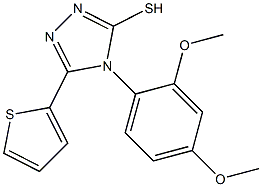 4-(2,4-dimethoxyphenyl)-5-(thiophen-2-yl)-4H-1,2,4-triazole-3-thiol 结构式