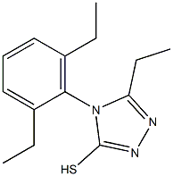 4-(2,6-diethylphenyl)-5-ethyl-4H-1,2,4-triazole-3-thiol 结构式