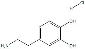 4-(2-aminoethyl)benzene-1,2-diol hydrochloride 结构式