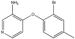 4-(2-bromo-4-methylphenoxy)pyridin-3-amine 结构式
