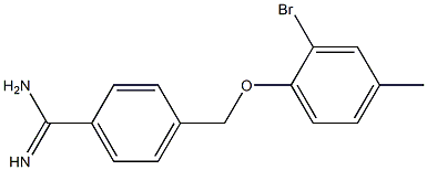 4-(2-bromo-4-methylphenoxymethyl)benzene-1-carboximidamide 结构式