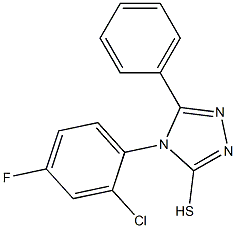 4-(2-chloro-4-fluorophenyl)-5-phenyl-4H-1,2,4-triazole-3-thiol 结构式