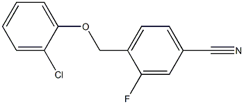 4-(2-chlorophenoxymethyl)-3-fluorobenzonitrile 结构式